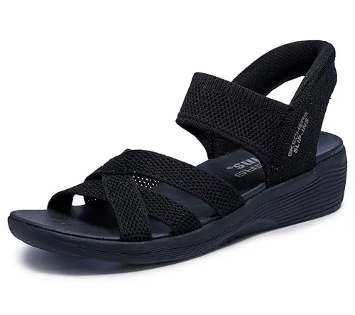Skechers - ARYA, Sandalia Mujeres, Black,