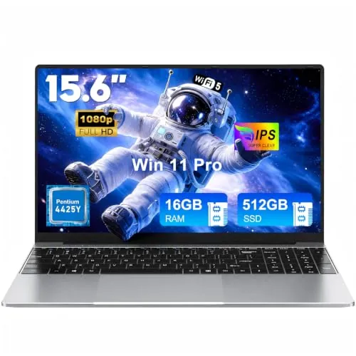 MITUNTUN Ordenador Portátil 15,6", 4425Y, 16GB RAM, 512GB SSD, Pantalla FHD