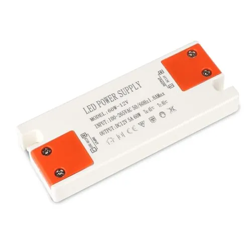 SUCIKORIO LED Transformador 220V a 12V 60W Fuente Alimentacion Ultradelgado