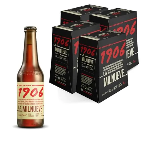 1906 Reserva Especial - Cerveza Lager Extra, Pack de 24 Botellas x 33 cl, Sabor Amargo y Aroma Tostado, Galardonada Internacionalmente, 6,5% Volumen de Alcohol
