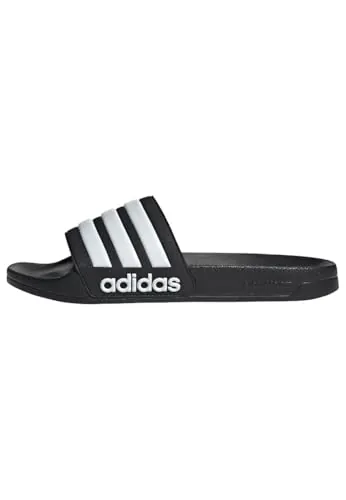 adidas Adilette Comfort Slides, Zuecos Unisex adulto, Core Black Cloud White, 40.5 EU