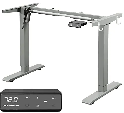 MAIDeSITe T1 Pro Ajustable Escritorio Eléctrico, Motor Único（Gris）