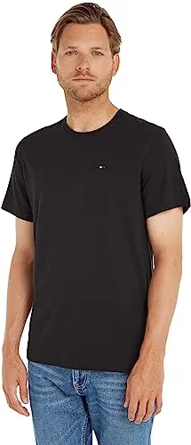 Tommy Jeans Camiseta de manga corta TJM Original Slim Fit, Negro (Tommy Black), L