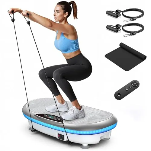 MERACH CV55 Avanzado 4D Plataforma Vibratoria (Blanco)