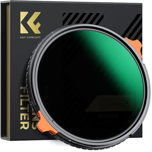 K&F CONCEPT Nano-Xcel 58mm Filtro Polarizador & Variable ND4-64 (2-6 Pasos)