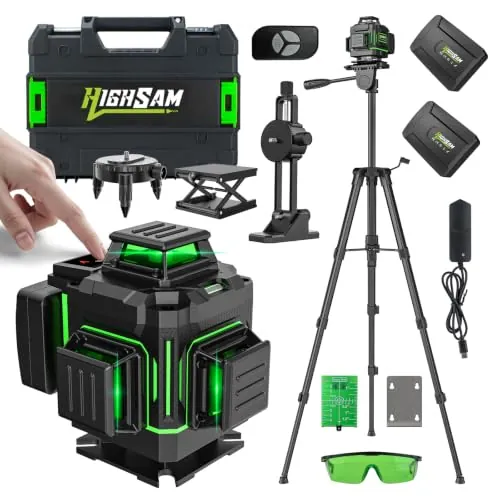 Nivel Láser Rotativo 4D 16 Líneas, Control Táctil, Trípode, Autonivelante