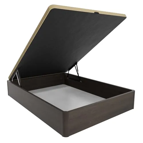 mattfy - Canapé Abatible de Madera Súper Reforzado con Gran Capacidad, Esquinas Redondeadas, 105 x 190, Wengué