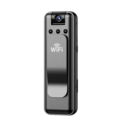 Wisylizv Body Cam - Cámara de acción con clip | Grabadora de vídeo portátil | Soporte para pecho | Adecuado para ciclismo,