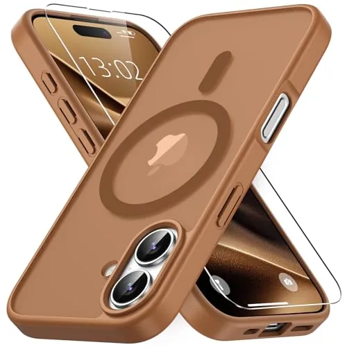 Vansdon Funda Magnética para iPhone 16-Marrón café