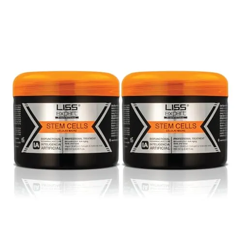 Liss Expert Tratamiento Suavizante de Células Madre Alisado Células Madre – Keratina Orgánica Y Aceite De Argán – Para Una Reparación Y Brillo Sin Frizz – Alisado Profesional (500ml)
