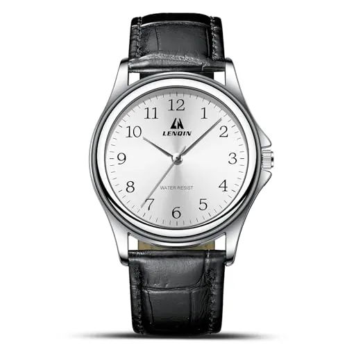 LN LENQIN Reloj Hombre Cuarzo AnalóGico Relojes Militar 30m Impermeables DiseñO de Ocio Relojes Hombre con Correa de Nylon/Cuero
