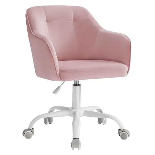 SONGMICS Silla de Escritorio Ergonómica, Giratoria con Ruedas