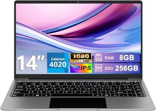 bvate 2026 Ordenador Portátil 14" Win11 8GB 256GB SSD - Gris