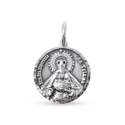 Inmaculada Romero IR Esperanza de Triana Medalla en Plata de Ley 925m maciza de 15mm.