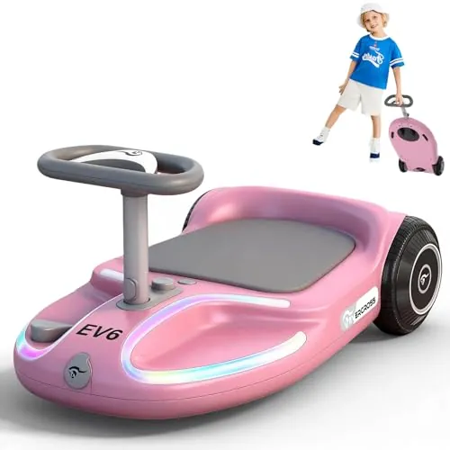 EVERCROSS EV6 Coche Electrico para Niños, 4 en 1 con Música Bluetooth