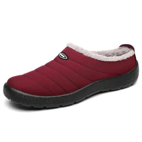 Mishansha Zapatillas de Estar por Casa Forro Pantuflas Rojo 37 EU | Antideslizantes, Ligeras, Cálidas,Invierno, Hombre, Mujer