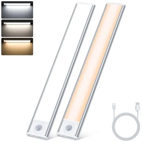 Luz LED Armario 30cm con Sensor de Movimiento 3000mAh USB-C Recargable