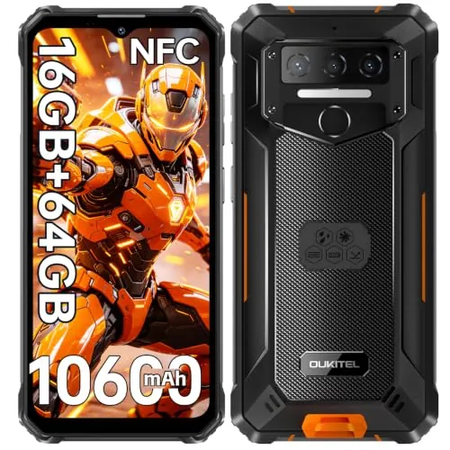OUKITEL WP23S Movil Irrompible 16GB+64GB 10600mAh Smartphone Android 15 NFC