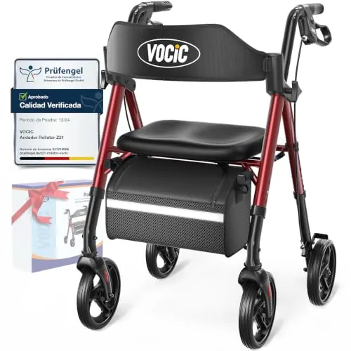 VOCIC Z21 Andador plegable ligero para ancianos, Andadores adultos estrecho