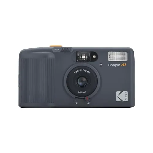 Kodak Snapic - Cámara de película A1 de 35 mm, Reutilizable, Enfoque de 2 Zonas, Ligera, compacta (película y batería AAA no Incluidas)