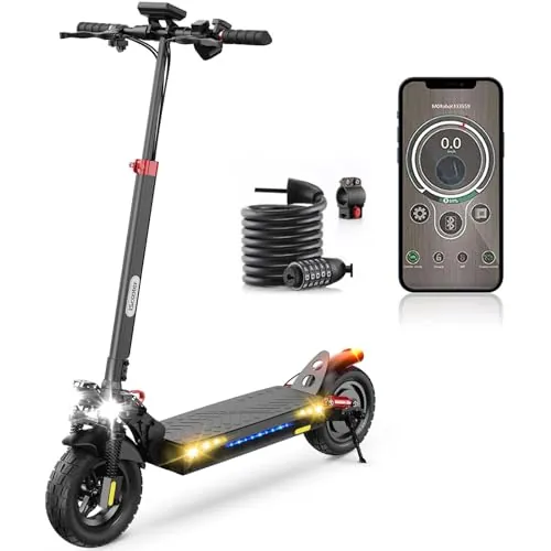 iScooter IX4 Patinete Eléctrico Adultos Todoterreno 10'', Batería de 48 V y 15 Ah, Autonomía Máxima 45 km, Diseño Plegable, Capacidad Máxima 150 kg, Cuádruple Amortiguación, App