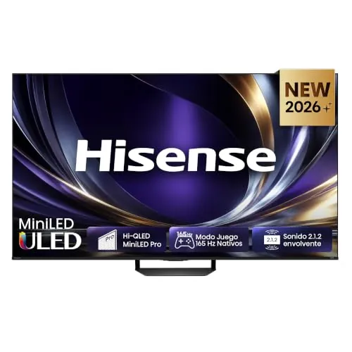 Hisense 75U7S Pro - MiniLED Smart TV 75 Pulgadas, Hi-QLED Modo Juego 165 Hz Nativos, Sonido Envolvente 2.1.2, Anti Reflection & Glare Free, IMAX Enhanced, Dolby Vision IQ, HDR 10+