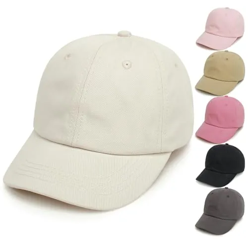 QIYIENDIAN Gorra de béisbol para niños Gorra de béisbol de algodón para niños(Beige,6-24M)
