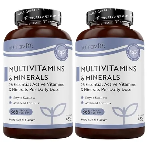 Nutravita Multivitaminas y Minerales - 2 Paquetes - 730 Comprimidos Veganos