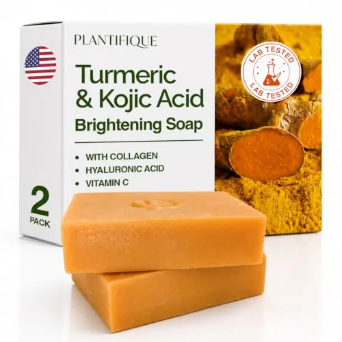 PLANTIFIQUE Kojic Acid Soap | Turmeric Soap con Acido Kojico (x2)