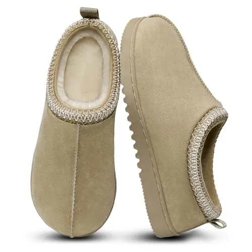 Coswind Zapatillas Casa Mujer Invierno Cerradas Peluche Pantuflas | Empeine de Ante Sintético, Con Forro de Peluche, Espuma Memoria, En Tendenci, Antideslizante, Cálido Suave, Interior Exterior