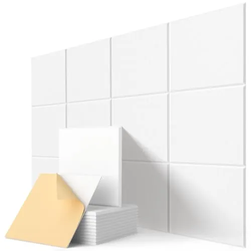 Kuchoow Paneles Acusticos Cuadrado Decorativos Autoadhesivos Pared