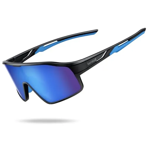 Lamicall Polarizadas Gafas de Sol Ciclismo para Niños - [22g Ultraligero] UV400 Protección, TR90-Marco, Gafas Ciclismo Niños con Almohadilla Nasal Ajustable, Gafas Niños para Ciclismo/Running/Béisbol