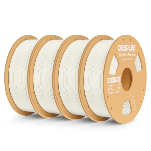 DEEPLEE PLA Pro 1.75 mm, Kit 4 Bobinas, Blanco