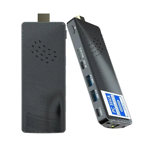 HEIGAOLAPC - Bastoncilla, Win 11 8GB RAM 128GB eMMC Celeron J4115 2.7 GHz, PC sobremesa pasivo USB-C, USB 3.0 X 2, RJ45 Gigabit Ethernet 4K 60Hz, WiFi BT 5.2, HDMI 2.0 para oficina en casa empresarial