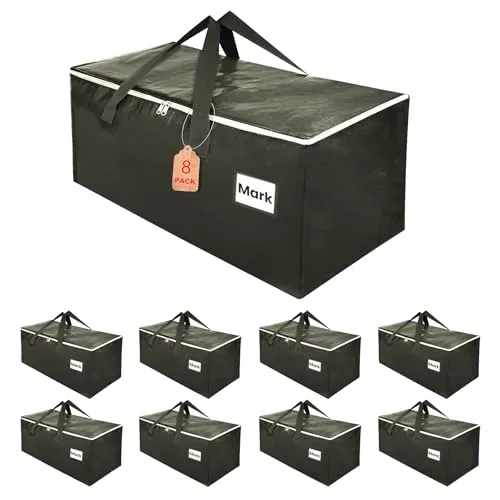 ZFWDSY Bolsas de mudanza 8 Piezas,Bolsas de Almacenamiento cajas mudanza | 93L Bolsa de almacenamiento Grande Bolsas de Lavandería para Guardar Ropa y Embalar,adecuada para ropa,ropa de cama