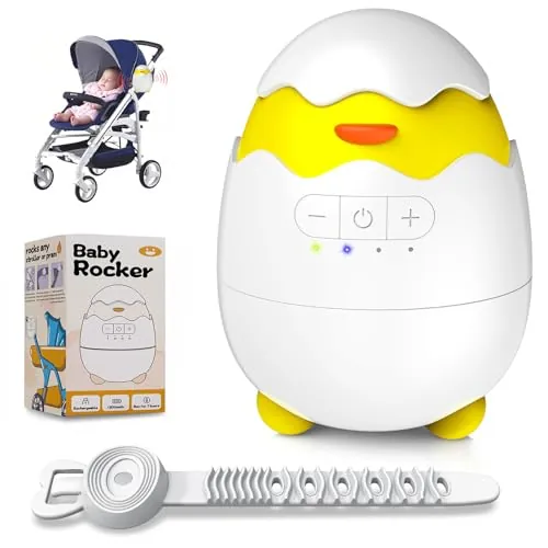 Robofun Baby Rocker-Diseño original-Columpio Para Cochecito De bebé, Ayuda Para Dormir Para Bebés, Temporizador De 30-60-90 Minutos, 5 Niveles De Intensidad