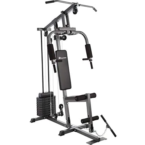 TecTake Multiestación Maquina de musculación | Módulo de Mariposa | Estribo para piernas | 8x4,5 kg & 1x3,5 kg | Barra - Varios Modelos (Typ 1)