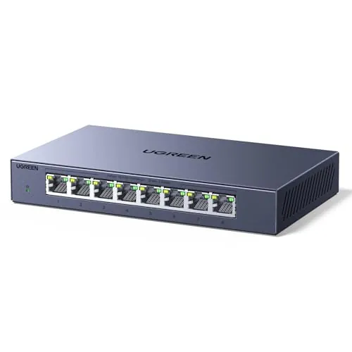 UGREEN 2.5G Switch Ethernet 8X2.5G Puertos, Plug y Play (8 Puertos)