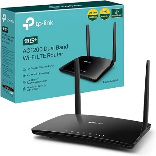 TP-Link Archer MR550 - Router 4G+ LTE SIM, WiFi 5 AC1200, 4 Puertos GE