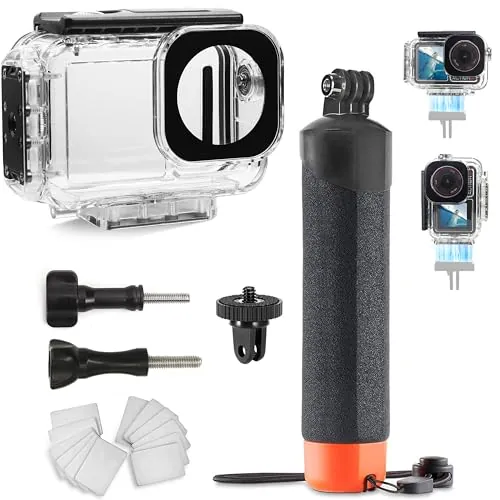 FitStill Funda impermeable subacuática de 60 m con interfaz magnética de liberación rápida compatible con DJI Osmo Action 5 Pro, 4, 3