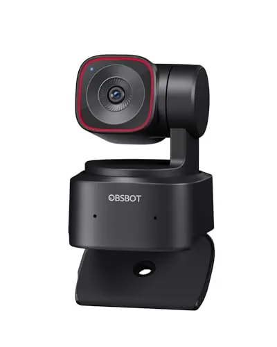 OBSBOT Tiny 2 Lite Webcam 4K para PC, Cámara de Streaming PTZ con Seguimiento IA, Sensor 1/2", Control Gestos, 60 FPS, HDR, Micrófonos, Cámara Web para Ordenador, Portátil, Reuniones, Videollamadas.