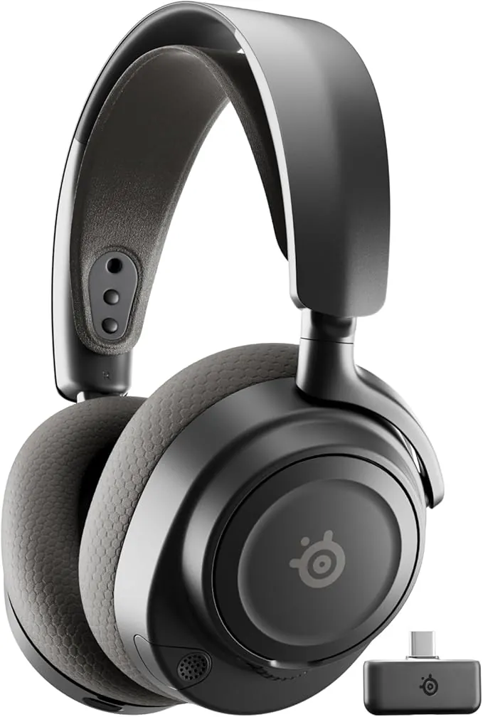 SteelSeries Arctis Nova 7P Wireless Gen2 Auriculares gaming multiplataforma -Control de app en tiempo real -Más de 50 horas -Controladores magnéticos de neodimio -2,4 GHz y Bluetooth -PC,PS5,Switch1/2