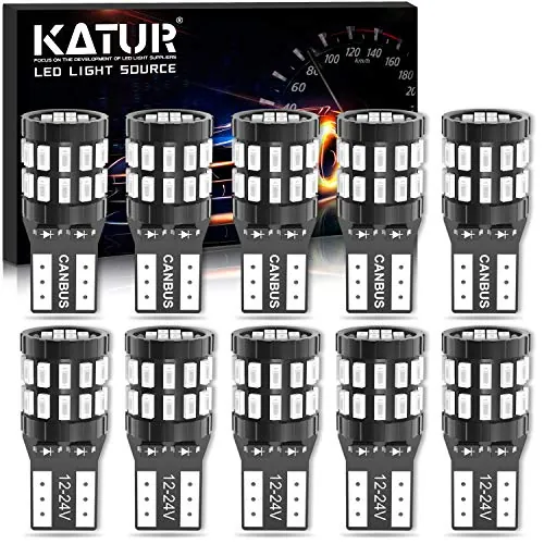 KATUR T10 W5W LED Bombilla 194 168 Superbrillante Azul 30 * 3014 Chip 12-24V CANBUS Sin Errores Luz de matrícula de cortesía de la Puerta del Mapa del Domo del automóvil