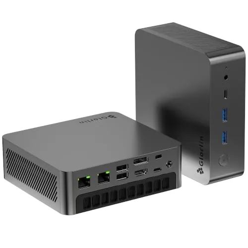 Glorlin Mini PC Ryzen 7 8745HS, 16GB DDR5, 500GB SSD, Radeon 780M