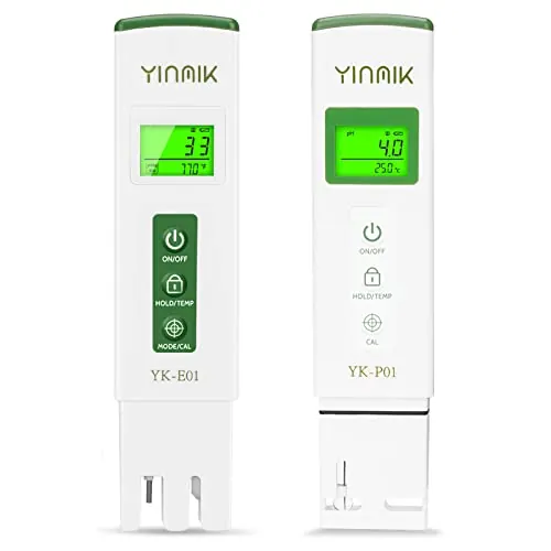 YINMIK Medidor pH y TDS 4 en 1 medidor de pH Digital de Calidad del Agua