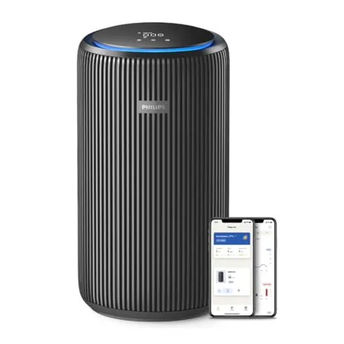 Philips 4200 Purificador de Aire HEPA, 156 m², Ultrasilencioso 15dB*, Negro