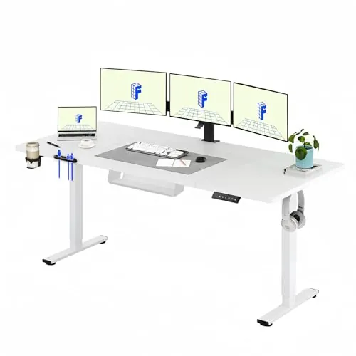 FLEXISPOT Escritorio Elevable 200x80, Carga 100kg, 73-118cm, Anticolisión
