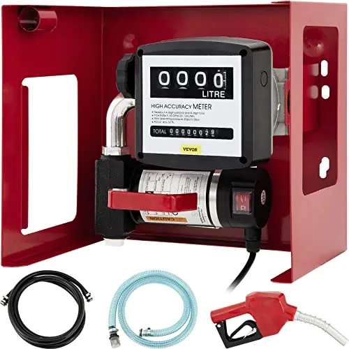 VEVOR Bomba Aceite Extracción Trasvase Gasoil Bomba Extractora de Aceite Motor 220V Bomba de Transferencia de Aceite y Diésel Bomba Auto-cebado para Bio Diesel y Gasóleo con Pistola y Manguera