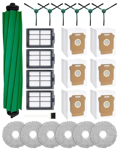Para iRobot Roomba 505X/Plus 405/505/507 Combo, Serie 400/500, Yivy Kit de 24 Accesorios: 1 Cepillo Principal, 6 Laterales, 4 Filtros, 6 Mopas, 6 Bolsas