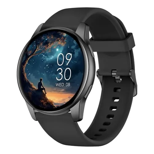 AcclaFit Reloj Inteligente Hombre Mujer con Llamadas Bluetooth, Smartwatch Esfera Redonda 1,38" con 147+ Modos Deportivos, Pulsómetro, Monitor de Sueño, IP68 Impermeable, Compatible con Android iOS